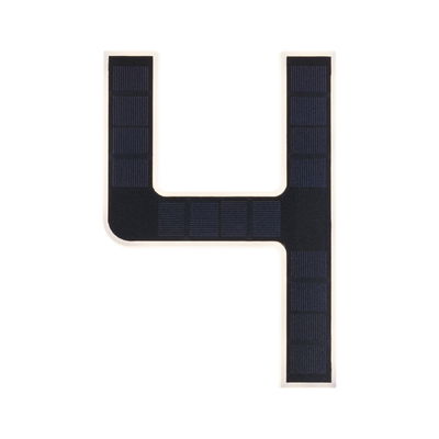 Black H-shaped solar panel with rectangular cells for efficient sustainable energy generation