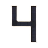 Black H-shaped solar panel with rectangular cells for efficient sustainable energy generation
