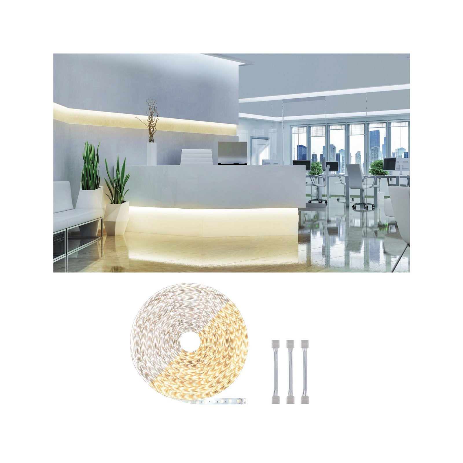 MaxLED 500 LED Strip Tunable White Individual strip incl. adapter cable 20m 72W 550lm/m 60 LEDs/m Tunable White