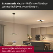 Moderne Melira lampenserie in zwart en goud met ringontwerp passend bij diverse woonstijlen