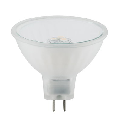 MR16 LED spotlight with frosted glass in white for energy-efficient lighting solutions