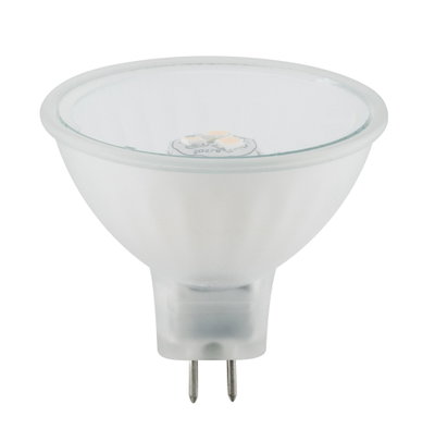 MR16 LED spotlight with frosted glass in white for energy-efficient lighting solutions