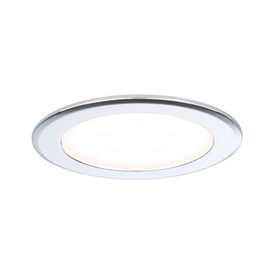 Panneau LED encastré rond avec cadre blanc et lumière blanc chaud pour éclairage économique