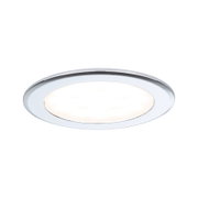 Rundes LED-Einbaupanel mit weißem Rahmen und warmweißem Licht für energiesparende Raumbeleuchtung