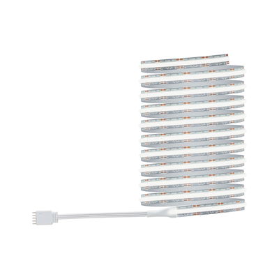 Flexibele LED-lichtstrip met witte kabel en 4-pins connector voor moderne verlichtingsoplossingen