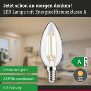 Efficient-Line Filament 230V LED Kerze E14 525lm 2,5W 3000K Klar