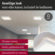 Ultraplatte witte LED-plafondlamp met IP44 bescherming voor badkamer en woonruimtes