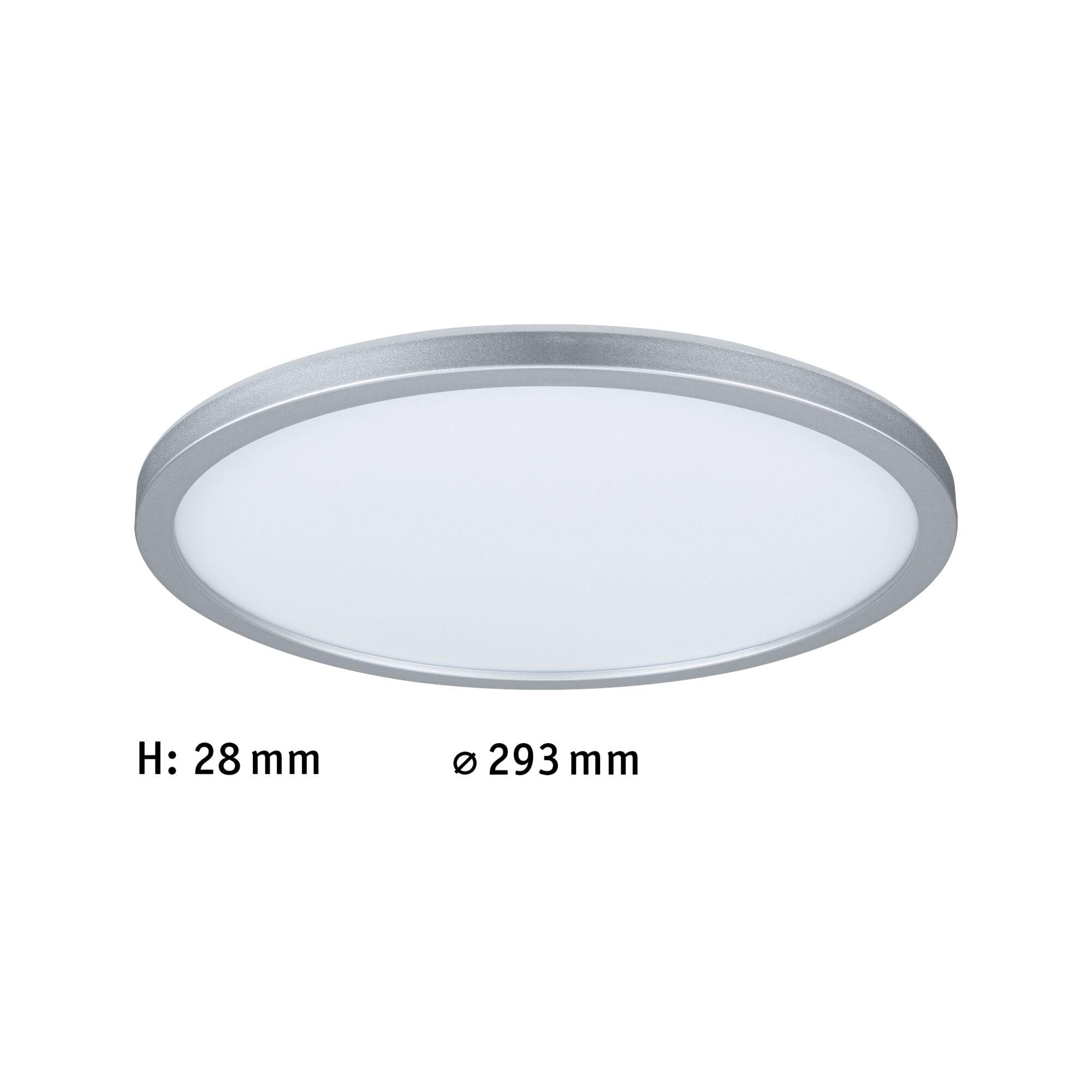 Rundes LED-Deckenpanel mit silbernem Aluminiumrahmen und weißem Diffusor, energiesparende Deckenleuchte