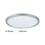Rundes LED-Deckenpanel mit silbernem Aluminiumrahmen und weißem Diffusor, energiesparende Deckenleuchte