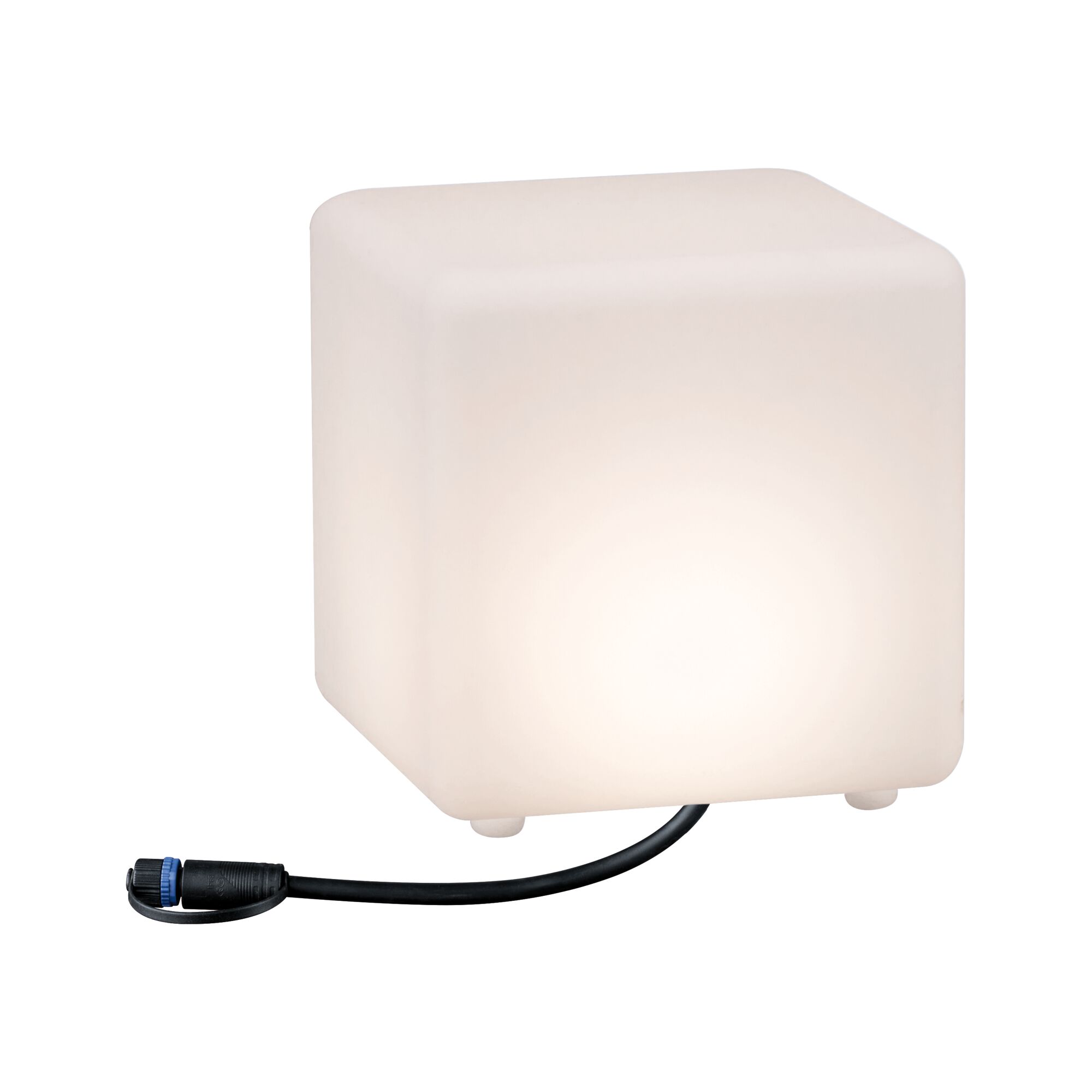 Plug & Shine LED Lichtobjekt Smart Home Zigbee 3.0 Cube IP65 RGBW+ 2,8W Weiß