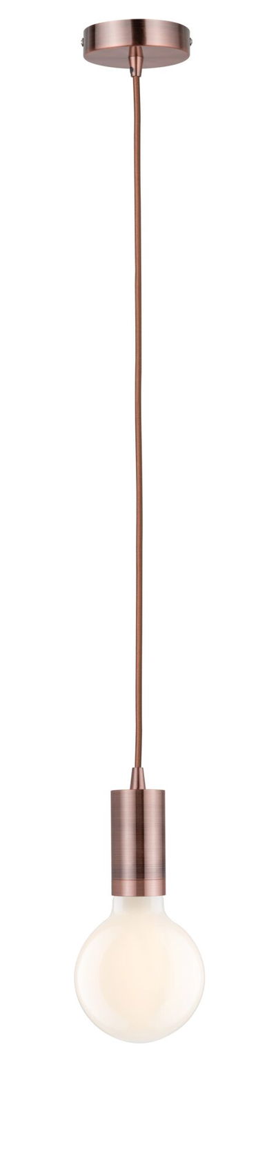 Suspension avec boîtier en métal cuivre et ampoule blanche pour éclairage intérieur moderne