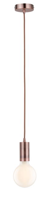 Hanglamp met koperen metalen behuizing en witte lamp voor moderne binnenverlichting