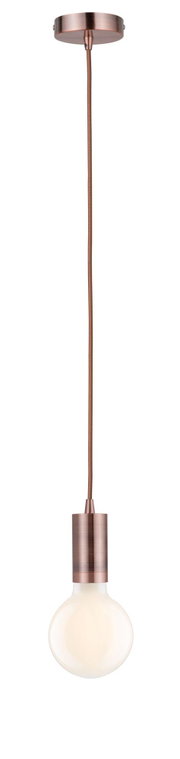 Koperen metalen hanglamp met witte lamp, moderne lampenkap voor woonkamerverlichting