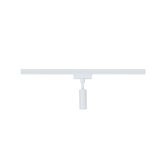 White metal LED spotlight on track system for flexible indoor lighting solutions