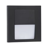 Schwarze LED-Wandleuchte mit weißem Diffusor aus Kunststoff für moderne Innenbeleuchtung