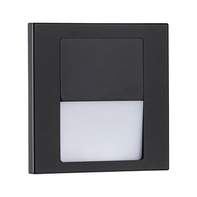Schwarze LED-Wandleuchte mit weißem Diffusor aus Kunststoff für moderne Innenbeleuchtung