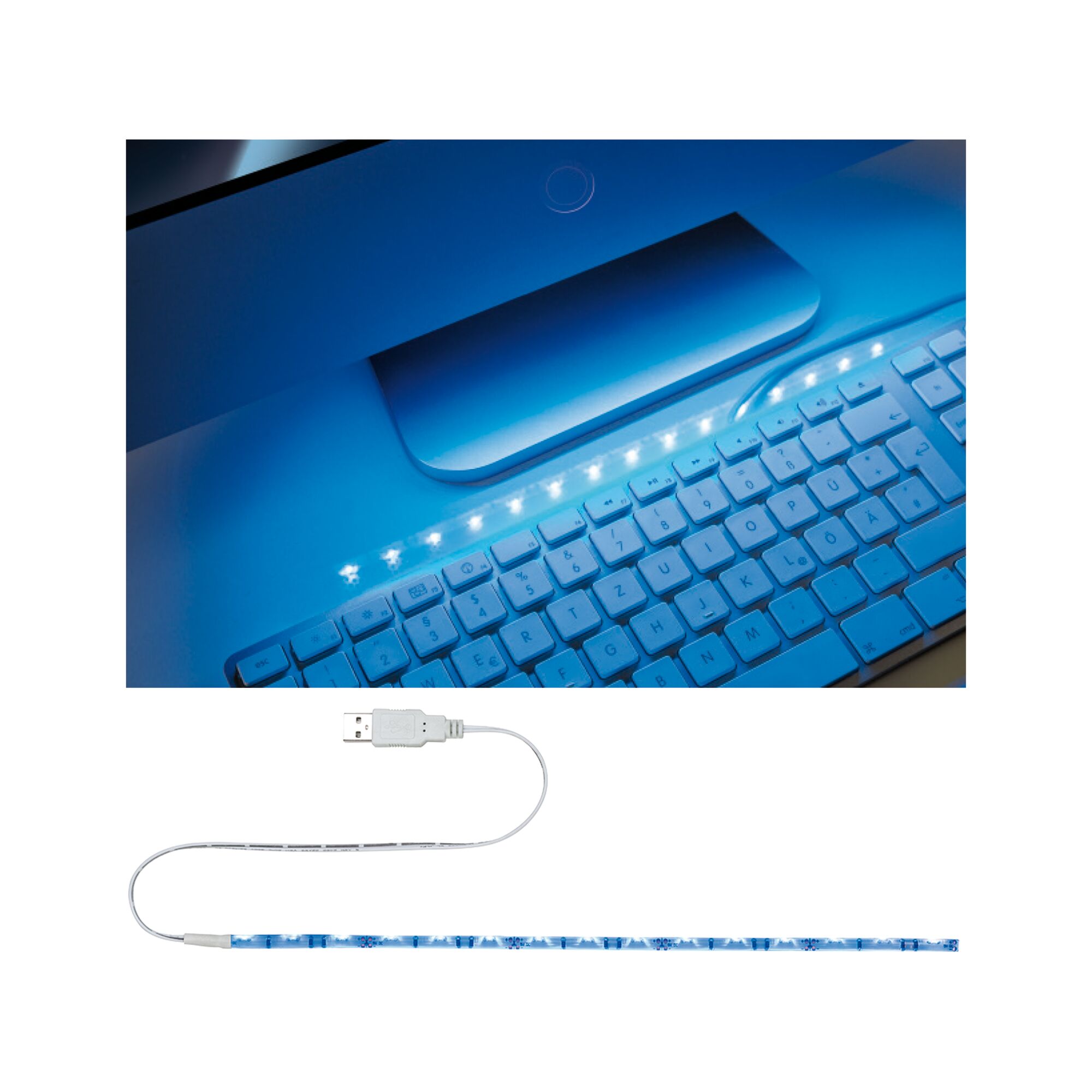 Brand-quality USB strips with USB connector by Paulmann