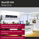 MaxLED 500 LED-Lichtleiste 2,5 m in Weiß für Möbel und Arbeitslicht mit 550 Lumen pro Meter