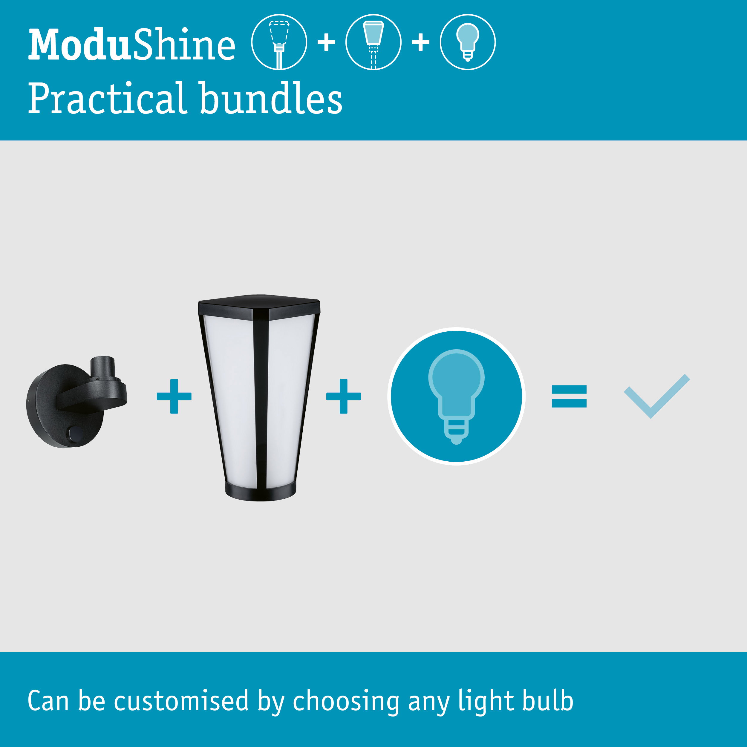 Set ModuShine Wall mount Mavira without a sensor Anthracite