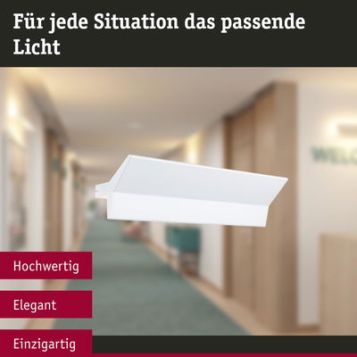 Elegante weiße LED-Wandleuchte aus Metall für Flurbeleuchtung mit modernem Design