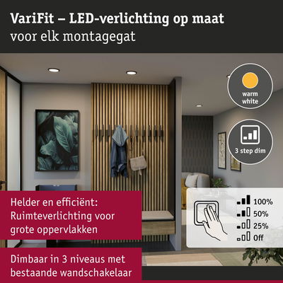 Warmwitte LED-plafondlampen dimbaar in 3 stappen voor heldere, efficiënte verlichting van grote ruimtes