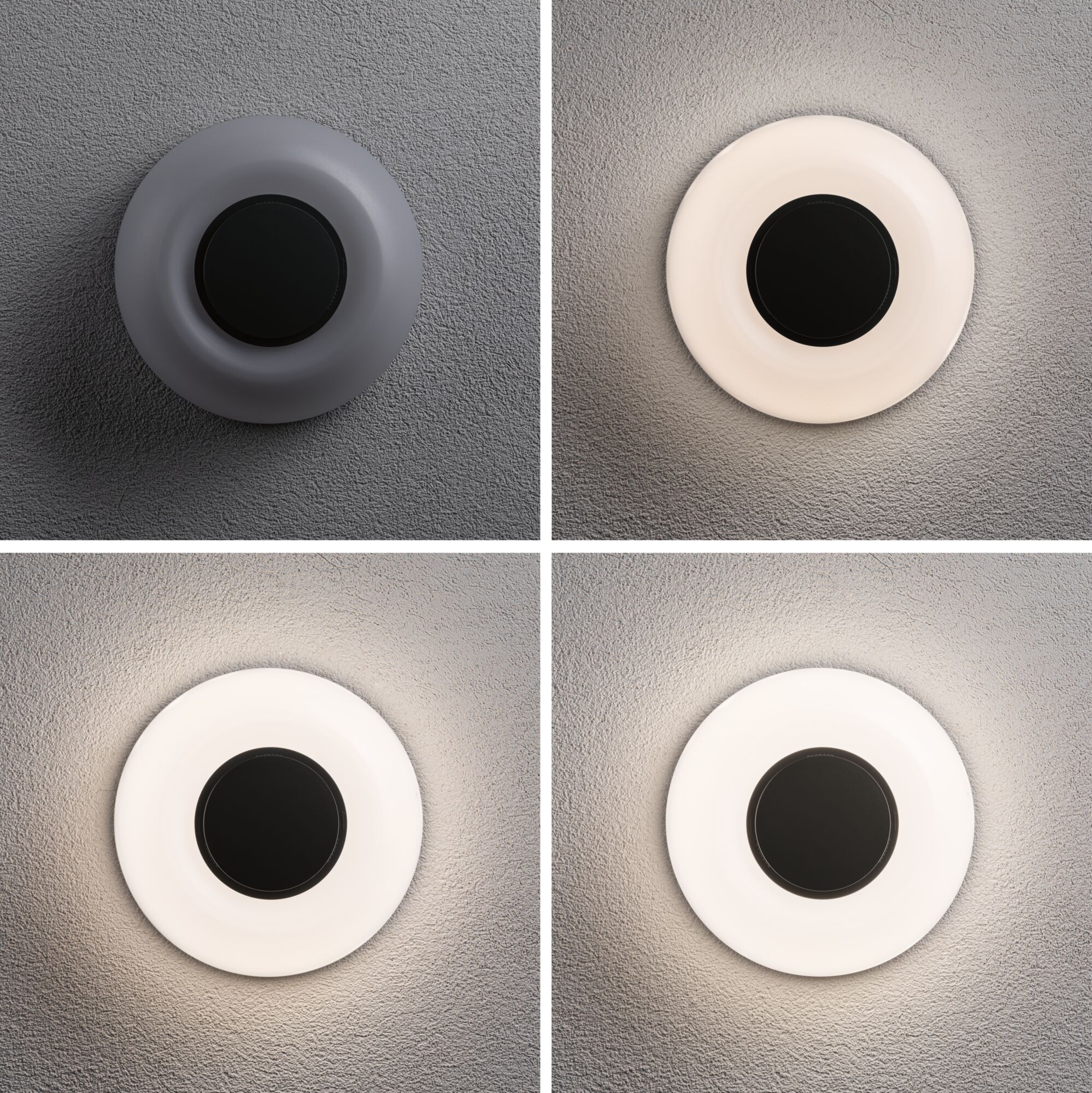 Applique d'extérieur LED Aureva IP65 rond 220mm 2200 - 4000K 20,5W 1730lm 230V Anthracite/Blanc Polycarbonate