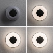 Applique d'extérieur LED Aureva IP65 rond 220mm 2200 - 4000K 20,5W 1730lm 230V Anthracite/Blanc Polycarbonate