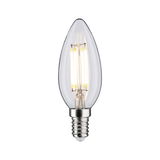 LED-lyspære i stearinlysform med klart glas og E14-fatning til energibesparende belysning