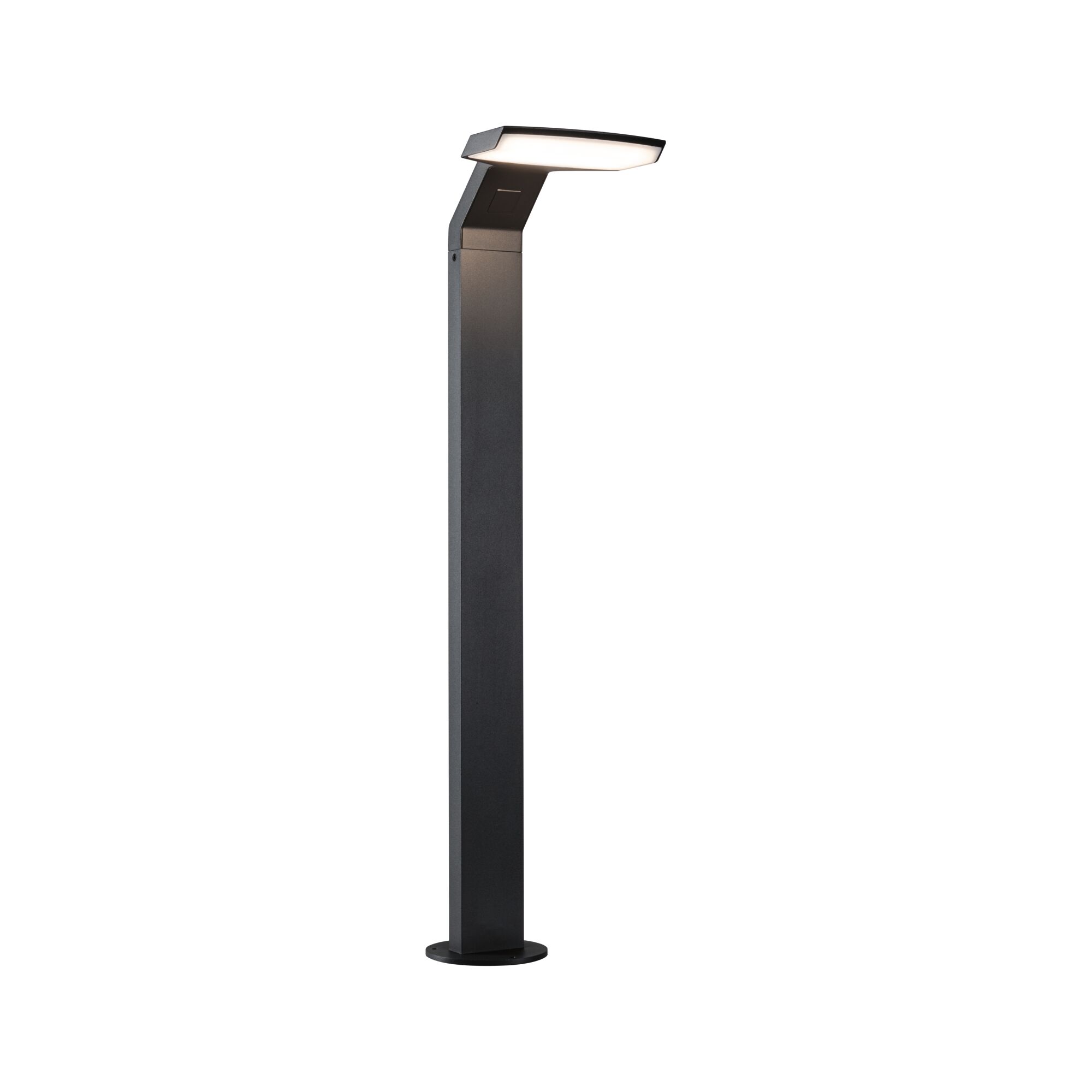 Modern black metal LED pathway light with bright illumination for outdoor and garden lighting