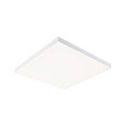 Square ceiling light in white plastic with energy-saving LED lighting for modern interiors