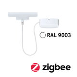White LED adapter cable in RAL 9003 with Zigbee support for smart lighting systems