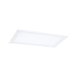Flat rectangular white LED panel with aluminum frame for modern room lighting