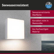 Weißes LED-Wandlicht mit seewasserresistenter Oberfläche für Außenbereiche am Meer
