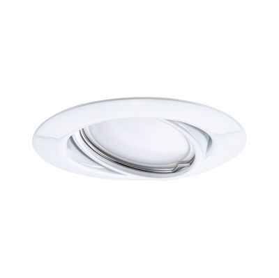 White recessed spotlight made of plastic with adjustable insert for flexible LED lighting