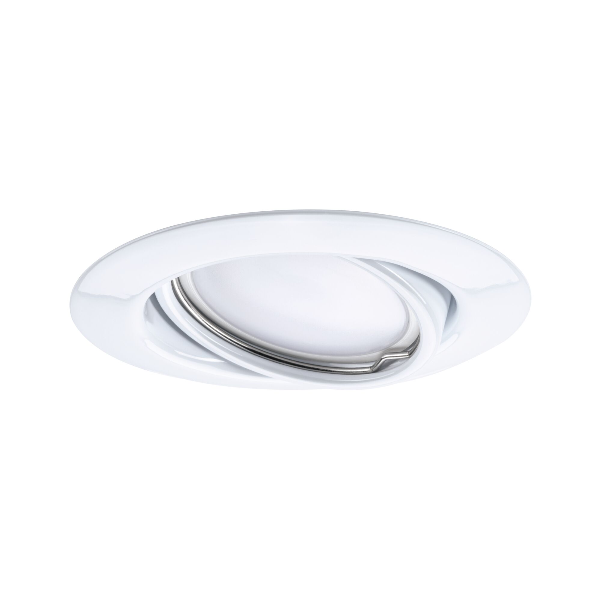 Spot encastré blanc en métal avec inclinaison réglable pour éclairage LED de plafond flexible
