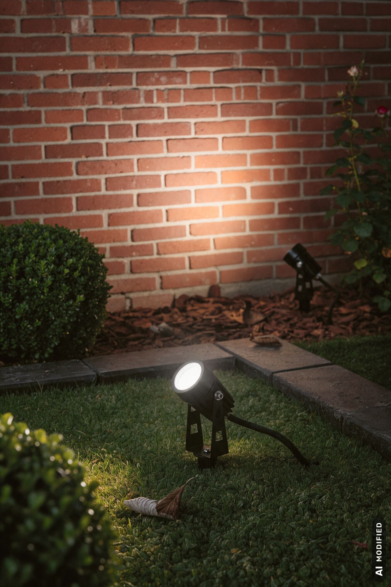 Plug & Shine LED Garden spotlight Warm white Individual Spot IP65 3000K 2W Black