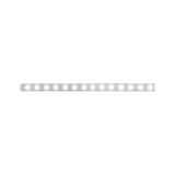 LED light strip with warm and cool white LEDs in aluminum housing for versatile lighting