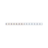 LED light strip with warm and cool white LEDs in aluminum housing for versatile lighting