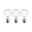 Eco-Line Filament 230 V Ampoule LED E27 Kit de 3 1055lm 5W 3000K Clair Trois ampoules LED transparentes avec filaments visibles et culot E27 pour éclairage économique
