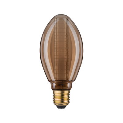 Braune LED-Lampe mit E27-Fassung aus Glas, energiesparende Leuchte für Wohnräume