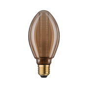 Brown glass LED bulb with E27 base, energy-saving light for home use