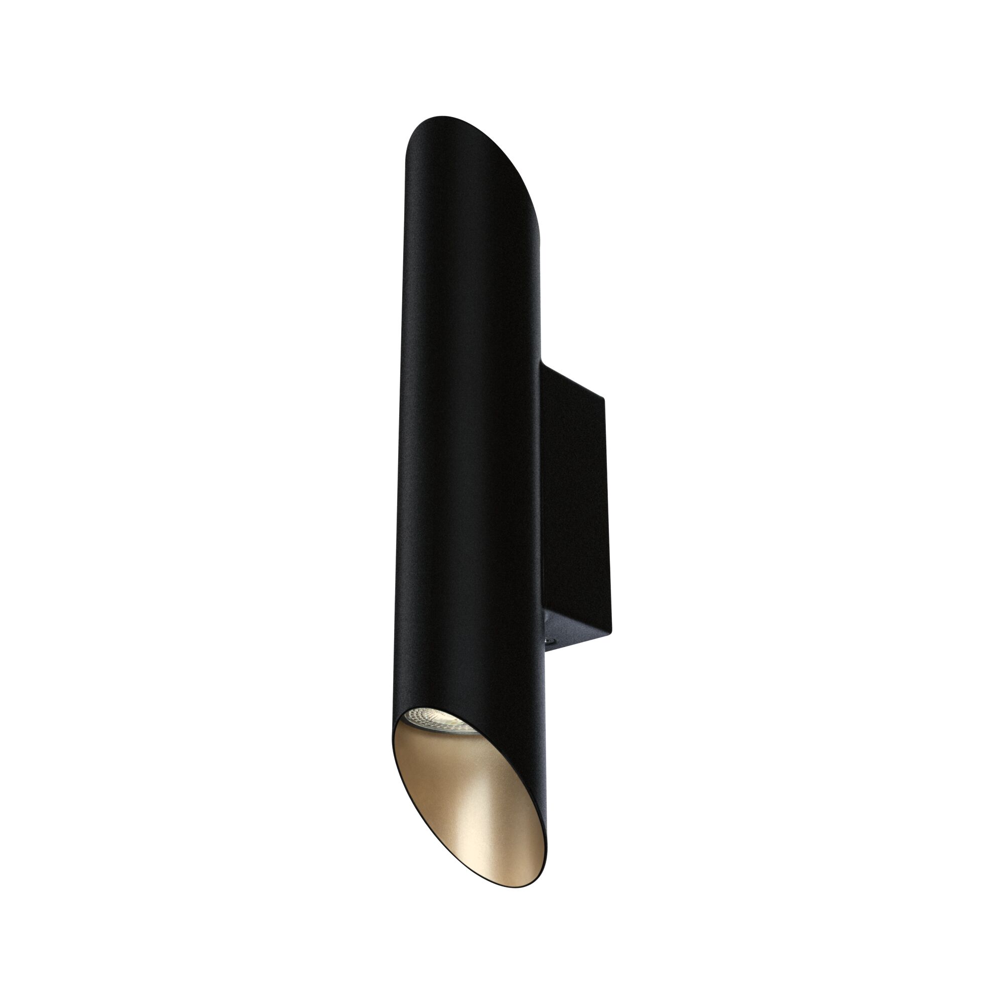 Wandleuchte Asti GU10 230V max. 2x10W Schwarz matt/Gold