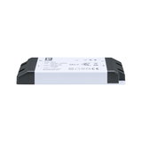 White plastic LED driver with black ends, 60W 24V DC, energy-efficient lighting component