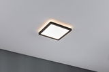 Square ceiling light with black frame and warm white LED for modern interior lighting