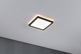 Quadratische Deckenleuchte mit schwarzem Rahmen und warmweißem LED-Licht für modernes Raumdesign