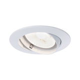 Witte inbouwspot van kunststof met verstelbare reflector voor flexibele LED-verlichting