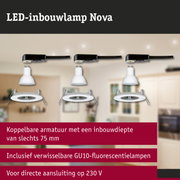 LED-inbouwlamp Nova met witte behuizing en GU10-fitting voor energiezuinige verlichting