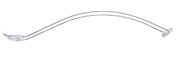 Flexible LED connector cable with transparent plastic and silver metal rods for lighting systems