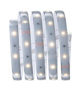Flexibele LED-strip met warmwitte leds en zelfklevende achterkant voor veelzijdige verlichting.