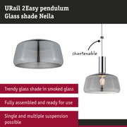URail 2Easy pendant light with smoked glass shade and adjustable length for stylish modern lighting